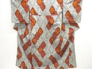 蜀江文織り出し手織り紬着物